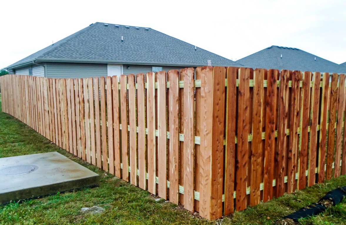 Privacy wood fence for residential backyard in Albany, OR